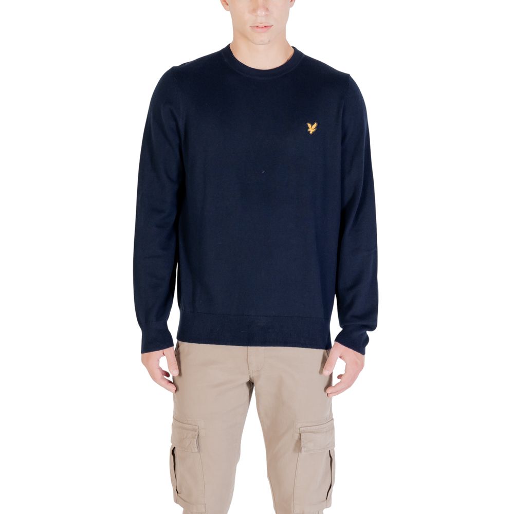 Lyle & Scott Men's Crew-Neck Cotton Merino Wool Sweatshirt - Blue