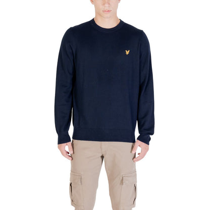 Lyle & Scott Men's Crew-Neck Cotton Merino Wool Sweatshirt - Blue