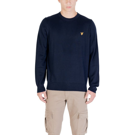 Lyle & Scott Men's Crew-Neck Cotton Merino Wool Sweatshirt - Blue