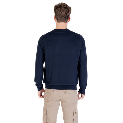 Lyle & Scott Men's Crew-Neck Cotton Merino Wool Sweatshirt - Blue