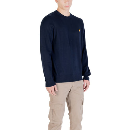 Lyle & Scott Men's Crew-Neck Cotton Merino Wool Sweatshirt - Blue