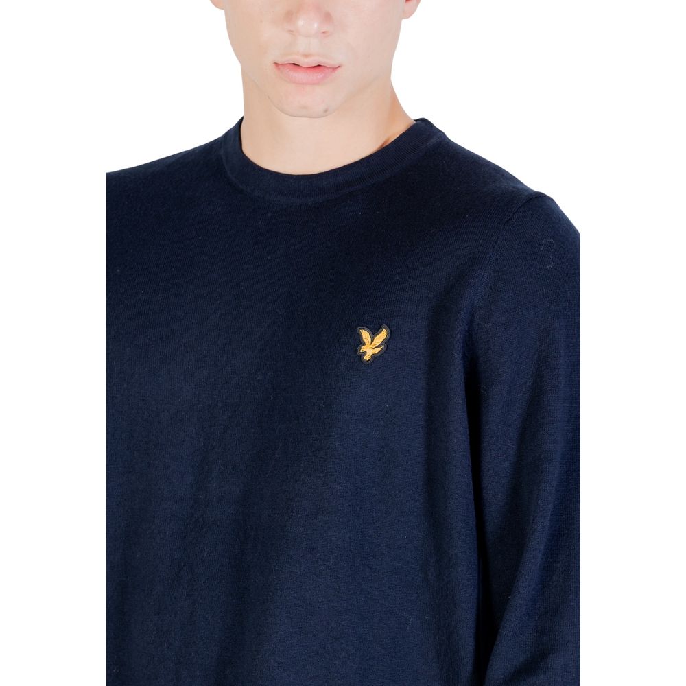 Lyle & Scott Men's Crew-Neck Cotton Merino Wool Sweatshirt - Blue