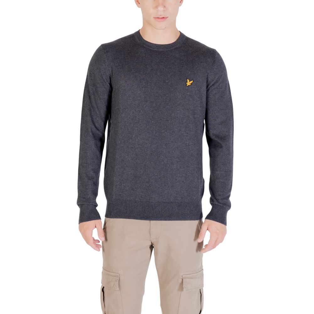 Lyle & Scott Men's Crew-Neck Cotton Merino Wool Sweatshirt - Gray