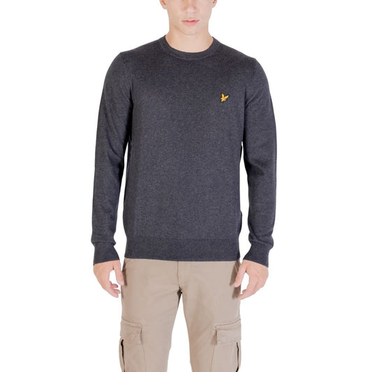 Lyle & Scott Men's Crew-Neck Cotton Merino Wool Sweatshirt - Gray