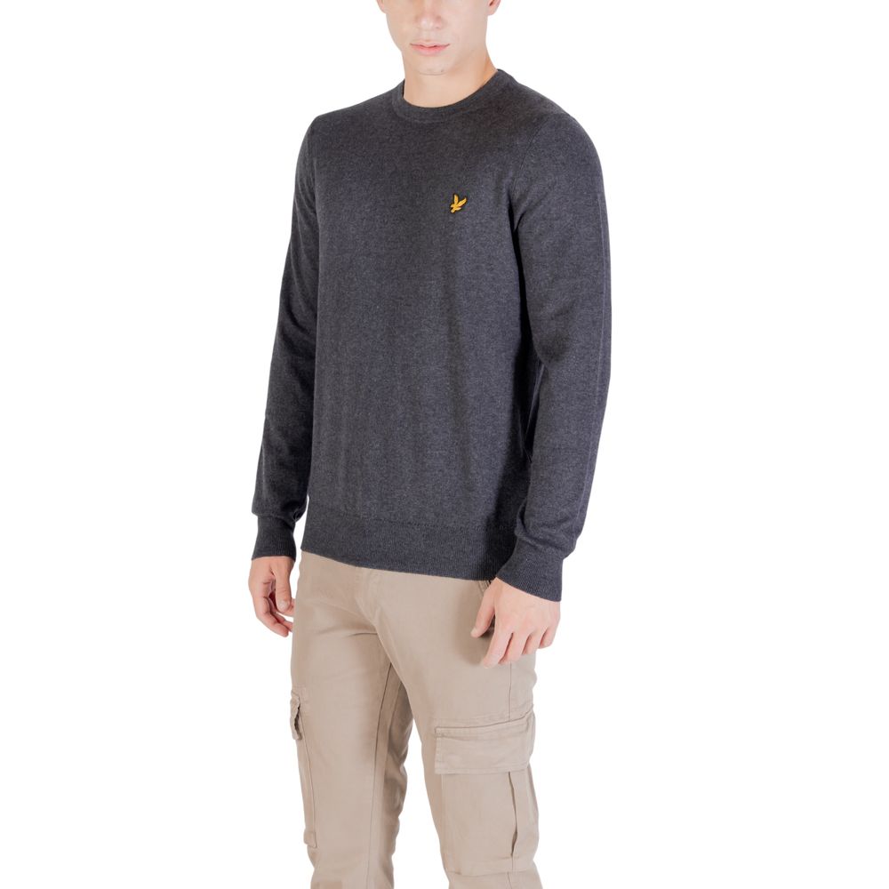 Lyle & Scott Men's Crew-Neck Cotton Merino Wool Sweatshirt - Gray
