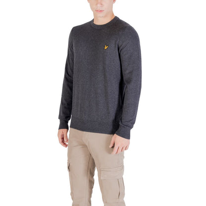 Lyle & Scott Men's Crew-Neck Cotton Merino Wool Sweatshirt - Gray