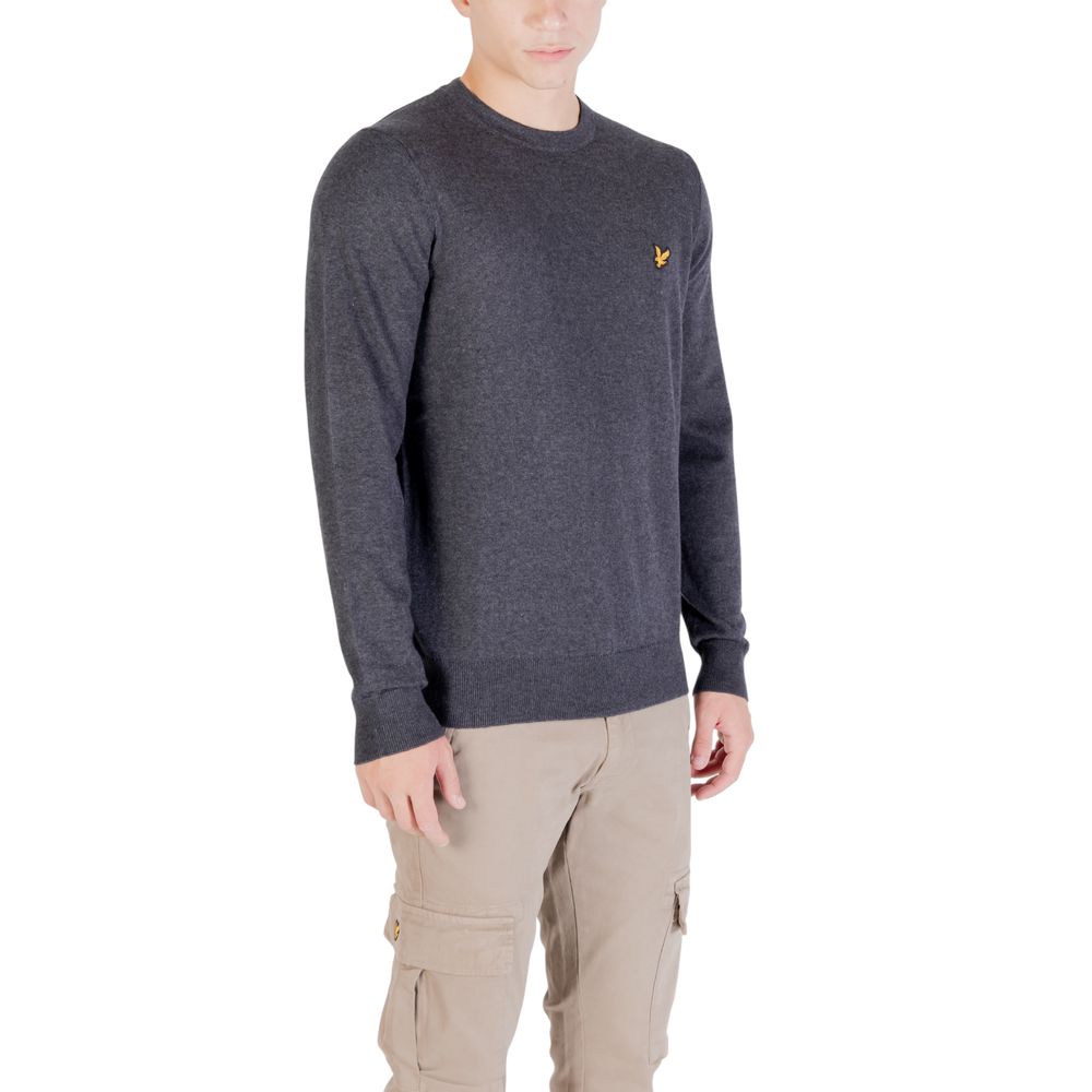 Lyle & Scott Men's Crew-Neck Cotton Merino Wool Sweatshirt - Gray