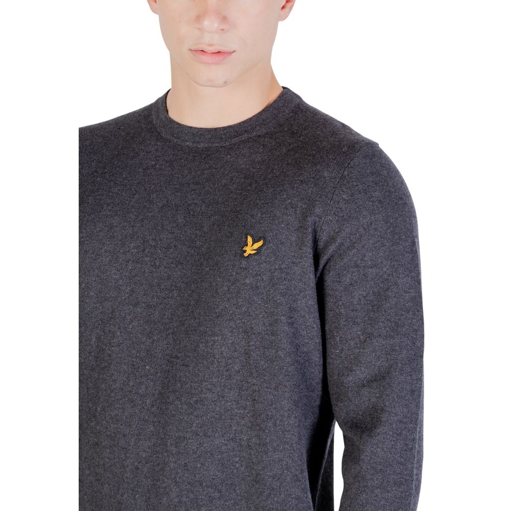 Lyle & Scott Men's Crew-Neck Cotton Merino Wool Sweatshirt - Gray