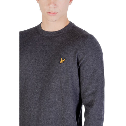 Lyle & Scott Men's Crew-Neck Cotton Merino Wool Sweatshirt - Gray