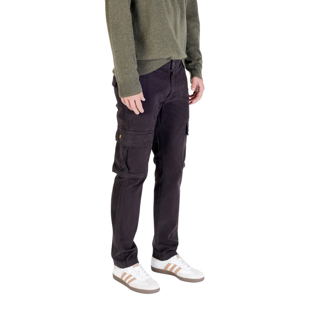 Lyle & Scott Men's Regular-Fit Stretch Cotton Cargo Pants - Black