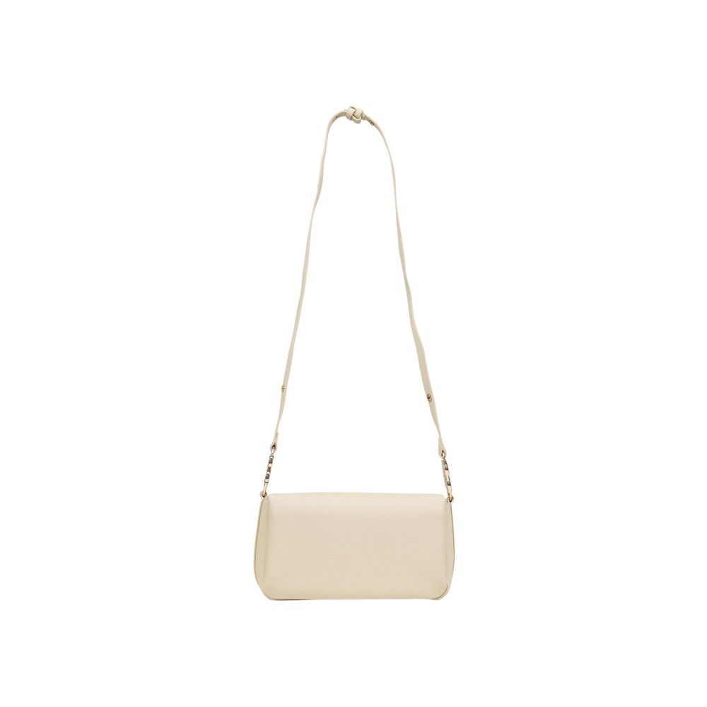 Medium Handbag by Love Moschino for women in polyethylene & polyurethane beige & gold features a signature silhouette, showcasing a secure and signature with versatile shoulder-strap & adjustable-strap for a sophisticated look.
