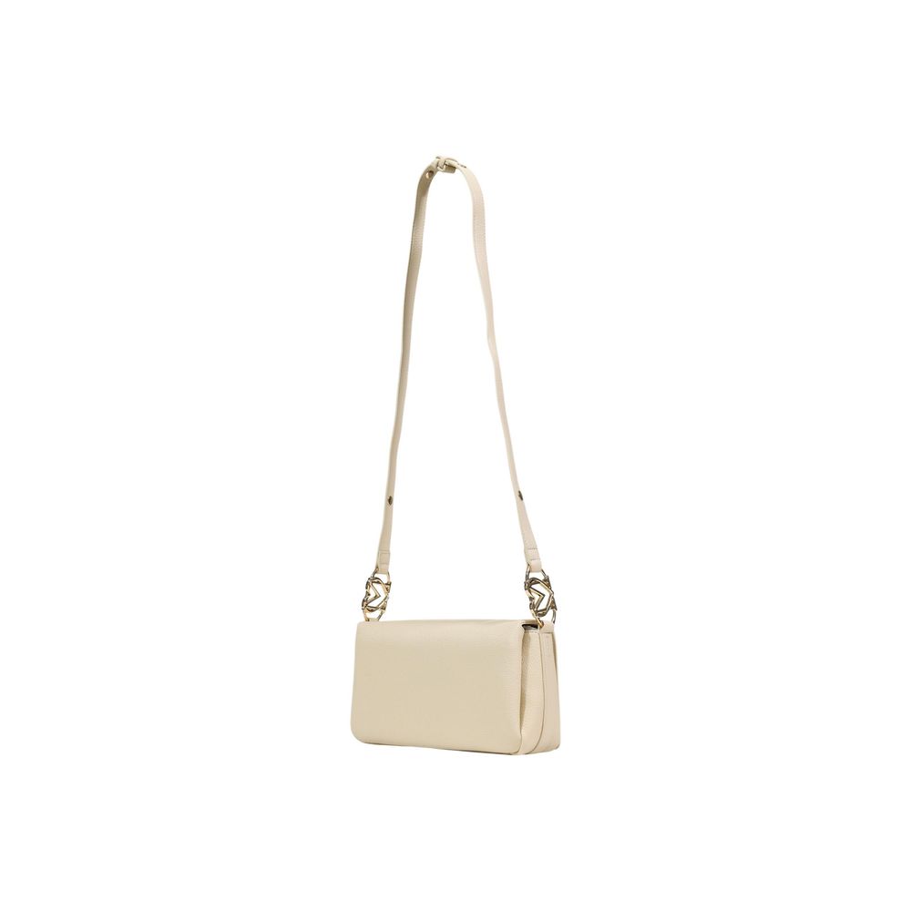 Medium Handbag by Love Moschino for women in polyethylene & polyurethane beige & gold features a refined silhouette, showcasing a secure , organized , and versatile shoulder-strap & adjustable-strap for a refined finish.