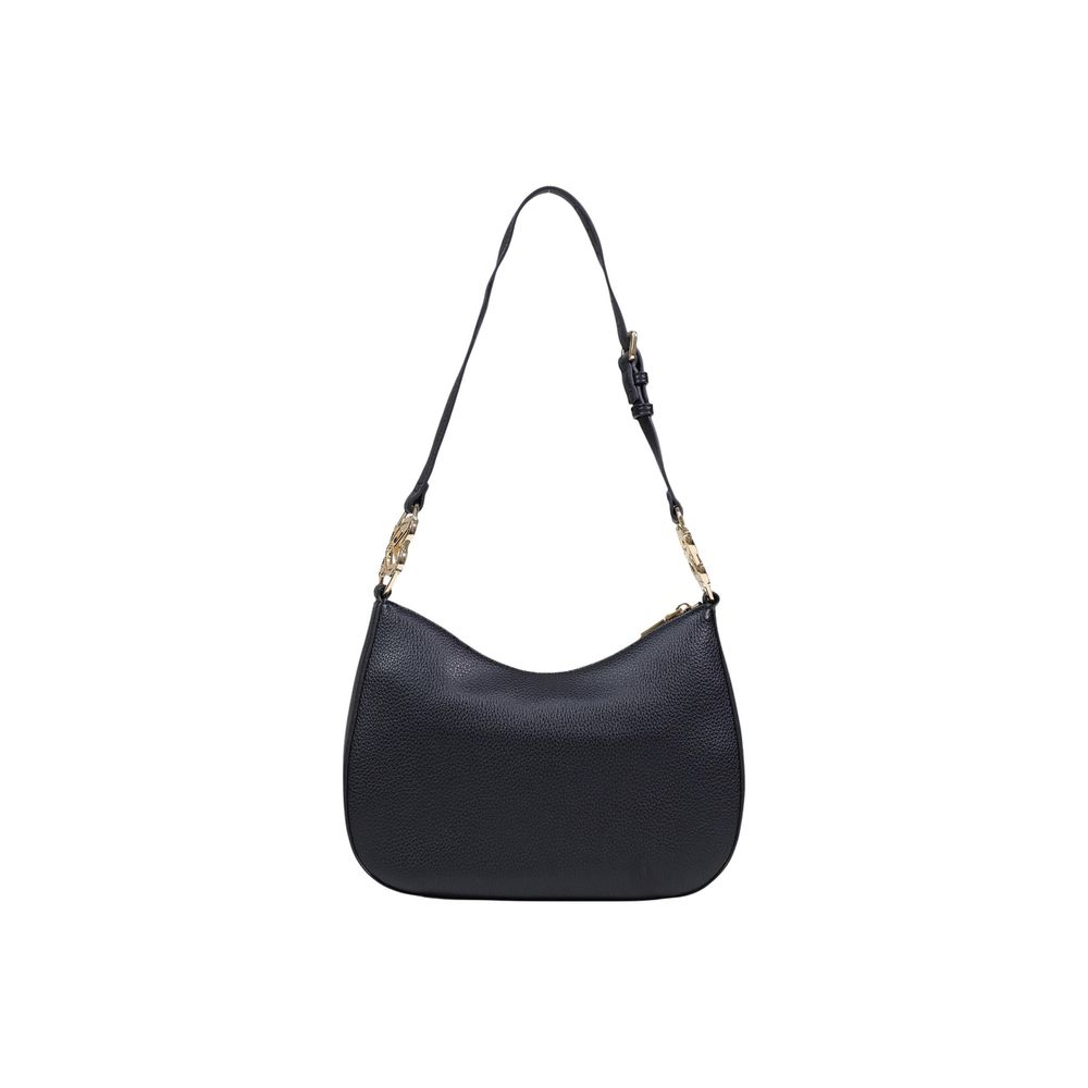 This Medium Shoulder Handbag by Love Moschino for women in polyethylene & polyurethane and black & gold presents a sculptural silhouette featuring a secure , ample , and versatile shoulder-strap & adjustable-strap for a sculptural finish.