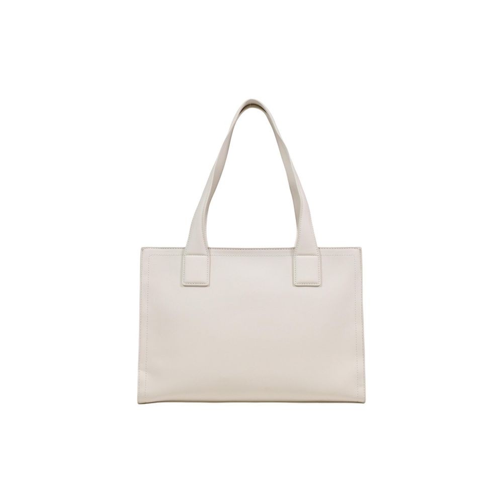 Large Shoulder Handbag by Love Moschino for women in polyethylene & polyurethane beige features a refined silhouette, showcasing a secure , organized , and versatile shoulder-strap & handle for a refined finish.