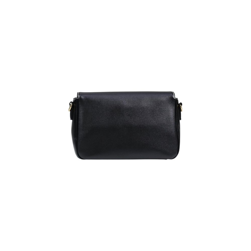 Love Moschino Polyethylene & Polyurethane Small Crossbody Handbag - Black Gold