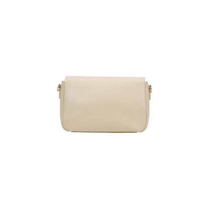 This Small Crossbody Handbag by Love Moschino for women in polyethylene & polyurethane and cream & gold presents a sculptural silhouette featuring a secure , ample , and versatile crossbody-strap, shoulder-strap & adjustable-strap for a sculptural finish.