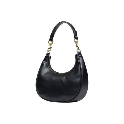 Love Moschino Polyethylene & Polyurethane Small Shoulder Evening Handbag - Black Gold