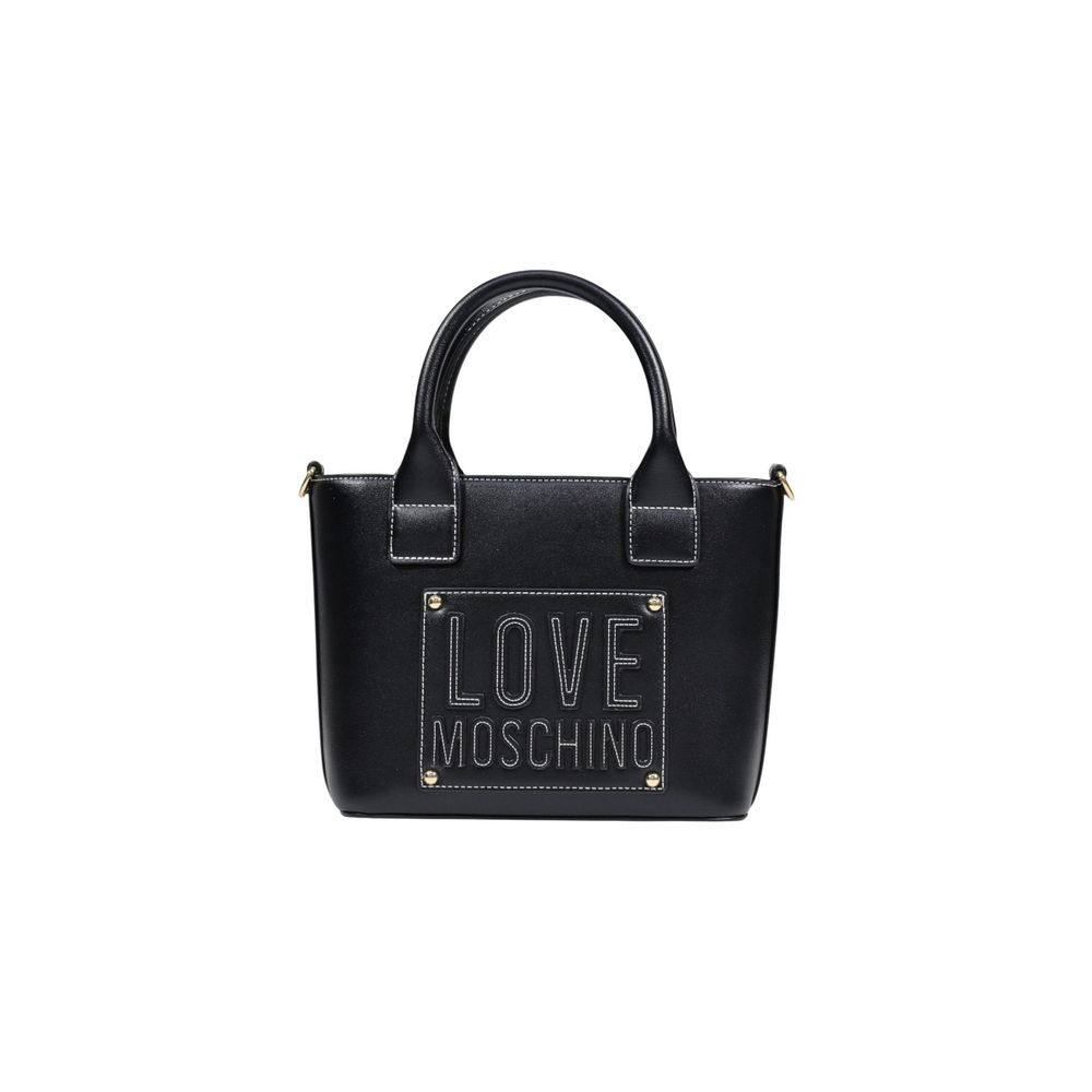 Love Moschino Polyethylene & Polyurethane Small Shoulder Evening Handbag - Black