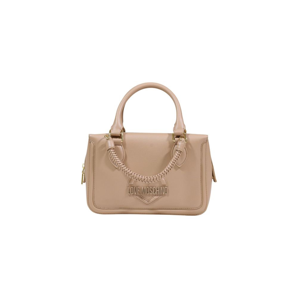 Love Moschino Polyethylene & Polyurethane Medium Handbag - Beige