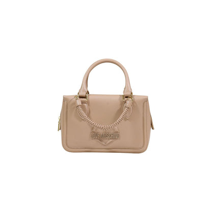 Love Moschino Polyethylene & Polyurethane Medium Handbag - Beige