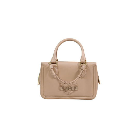 Love Moschino Polyethylene & Polyurethane Medium Handbag - Beige