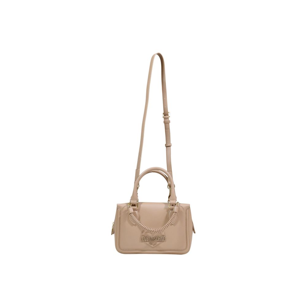 Love Moschino Polyethylene & Polyurethane Medium Handbag - Beige