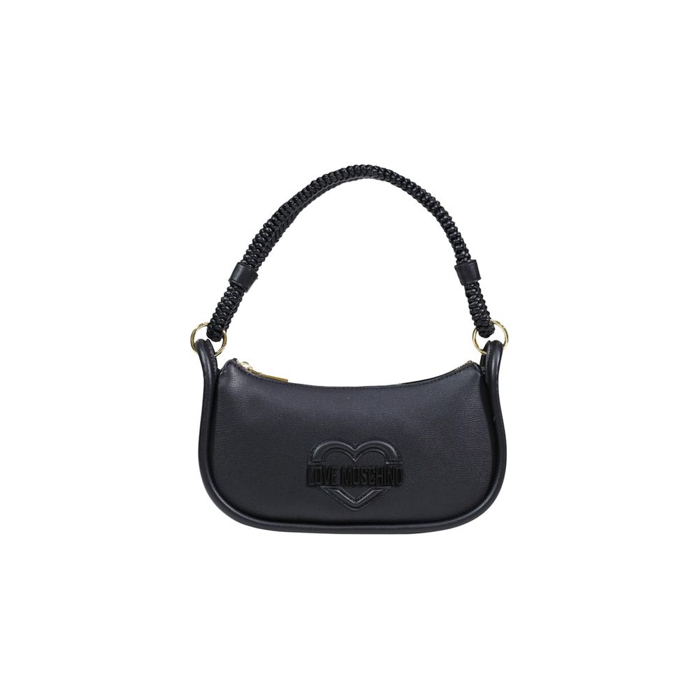 Small Evening Handbag by Love Moschino for women in polyethylene & polyurethane black & signature features a refined silhouette, showcasing a secure zipper, organized , and versatile handle for a refined finish.