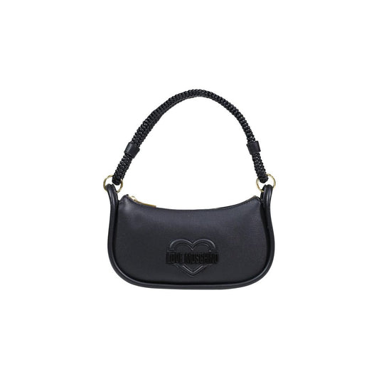 Small Evening Handbag by Love Moschino for women in polyethylene & polyurethane black & signature features a refined silhouette, showcasing a secure zipper, organized , and versatile handle for a refined finish.