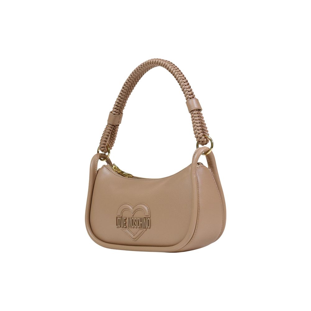 This Small Evening Handbag by Love Moschino for women in polyethylene & polyurethane and beige presents a sculptural silhouette featuring a secure zipper, ample , and versatile handle for a sculptural finish.