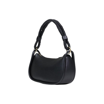 This Small Evening Handbag by Love Moschino for women in polyethylene & polyurethane and black & signature presents a sculptural silhouette featuring a secure zipper, ample , and versatile handle for a sculptural finish.