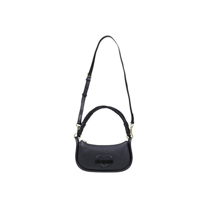 Small Evening Handbag by Love Moschino for women in polyethylene & polyurethane black & signature features an refined silhouette, showcasing a secure zipper, ample , and versatile handle for a sophisticated refined aesthetic.