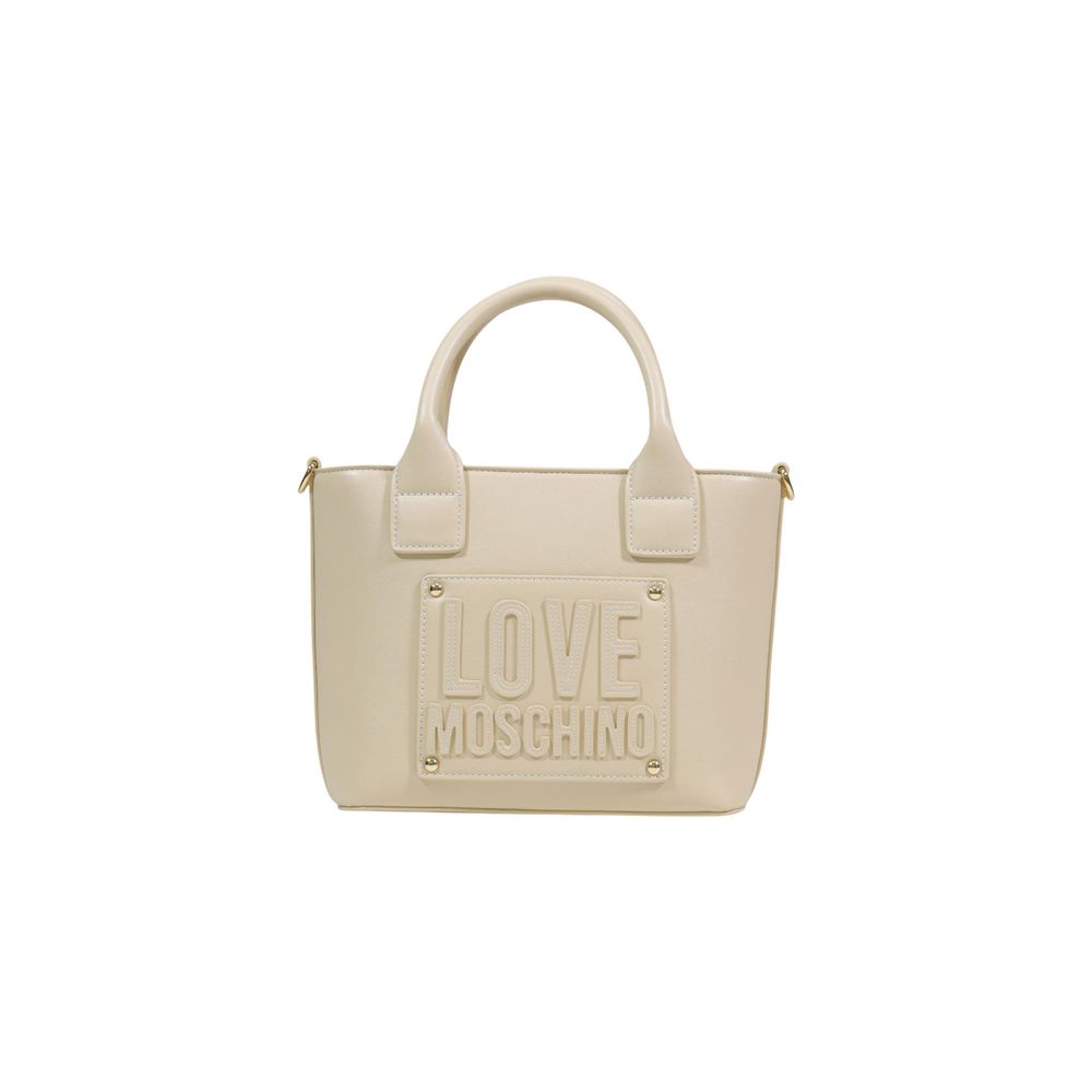Small Shoulder Evening Handbag by Love Moschino for women in polyethylene & polyurethane cream presents a ornamental silhouette, showcasing a secure , ample , and versatile shoulder-strap, adjustable-strap, detachable-strap & handle for a ornamental finish.