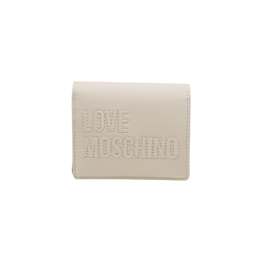 Love Moschino Polyethylene & Polyurethane Wallet - Beige