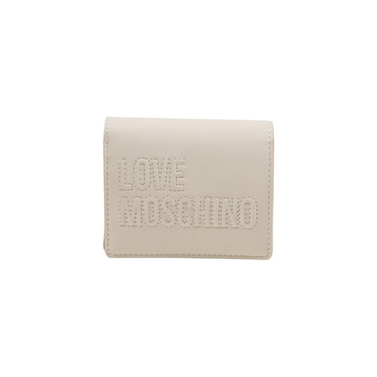 Love Moschino Polyethylene & Polyurethane Wallet - Beige