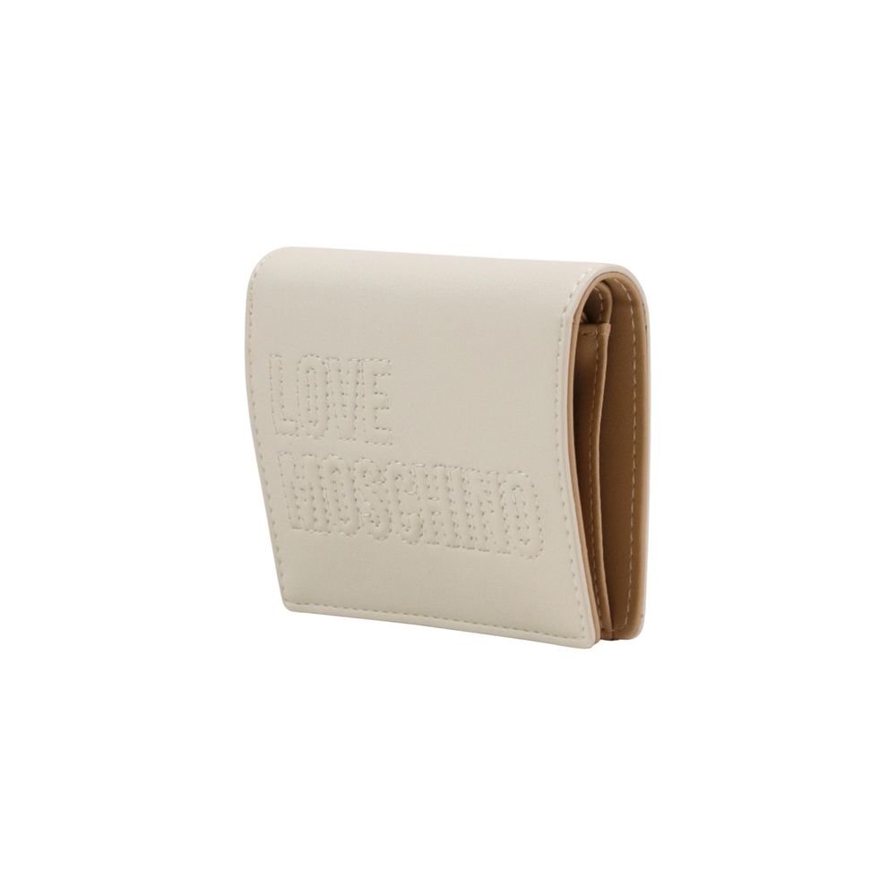 Love Moschino Polyethylene & Polyurethane Wallet - Beige
