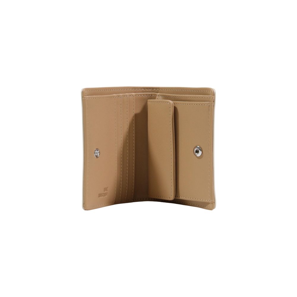 Love Moschino Polyethylene & Polyurethane Wallet - Beige