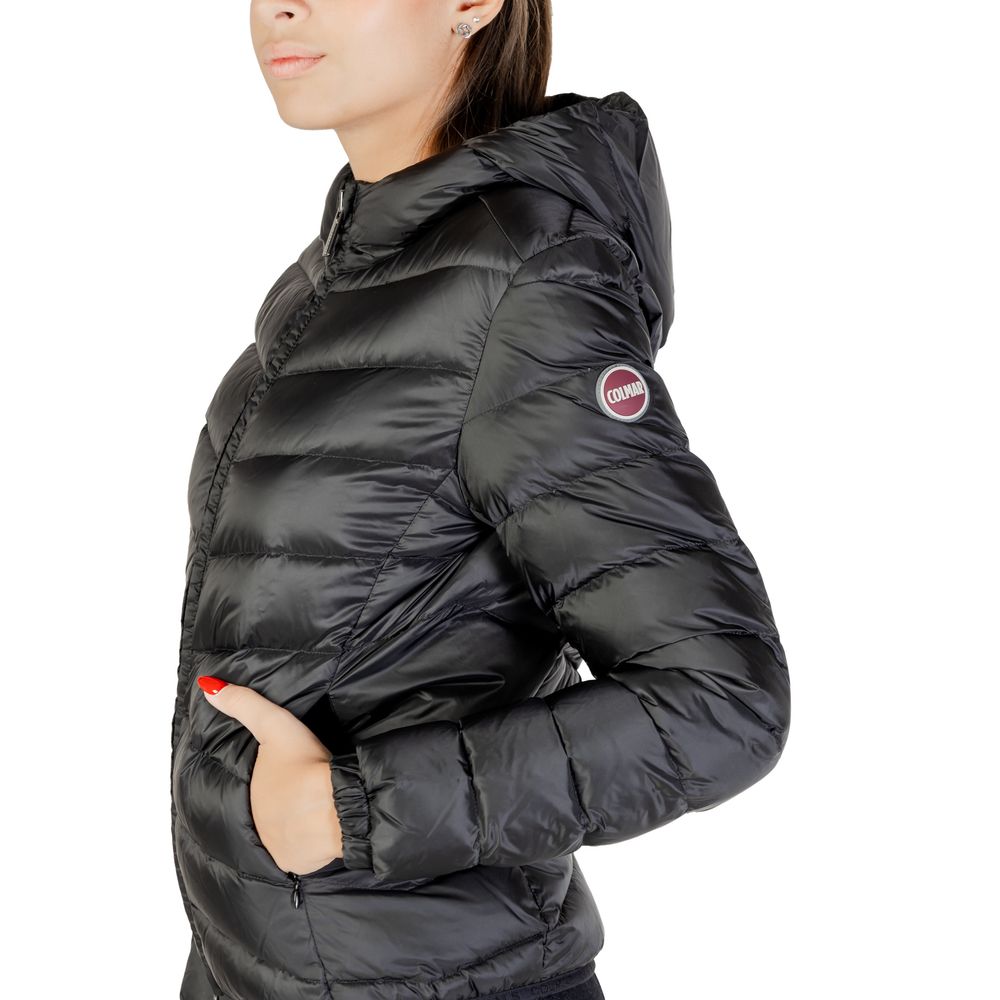Hooded Windbreaker Jacket by Colmar Originals for women in polyamide black showcases a modern silhouette, integrating thermal, lightweight, hooded, insulated & windproof and a modern for a sophisticated finish.