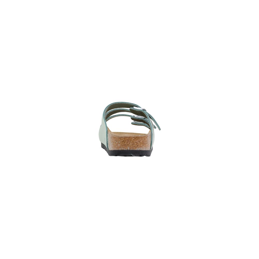 Flat Sandals by Birkenstock for women in leather & cork green features an statuesque Women's Leather & Cork Flat Sandals silhouette with a refined flat and elegant .