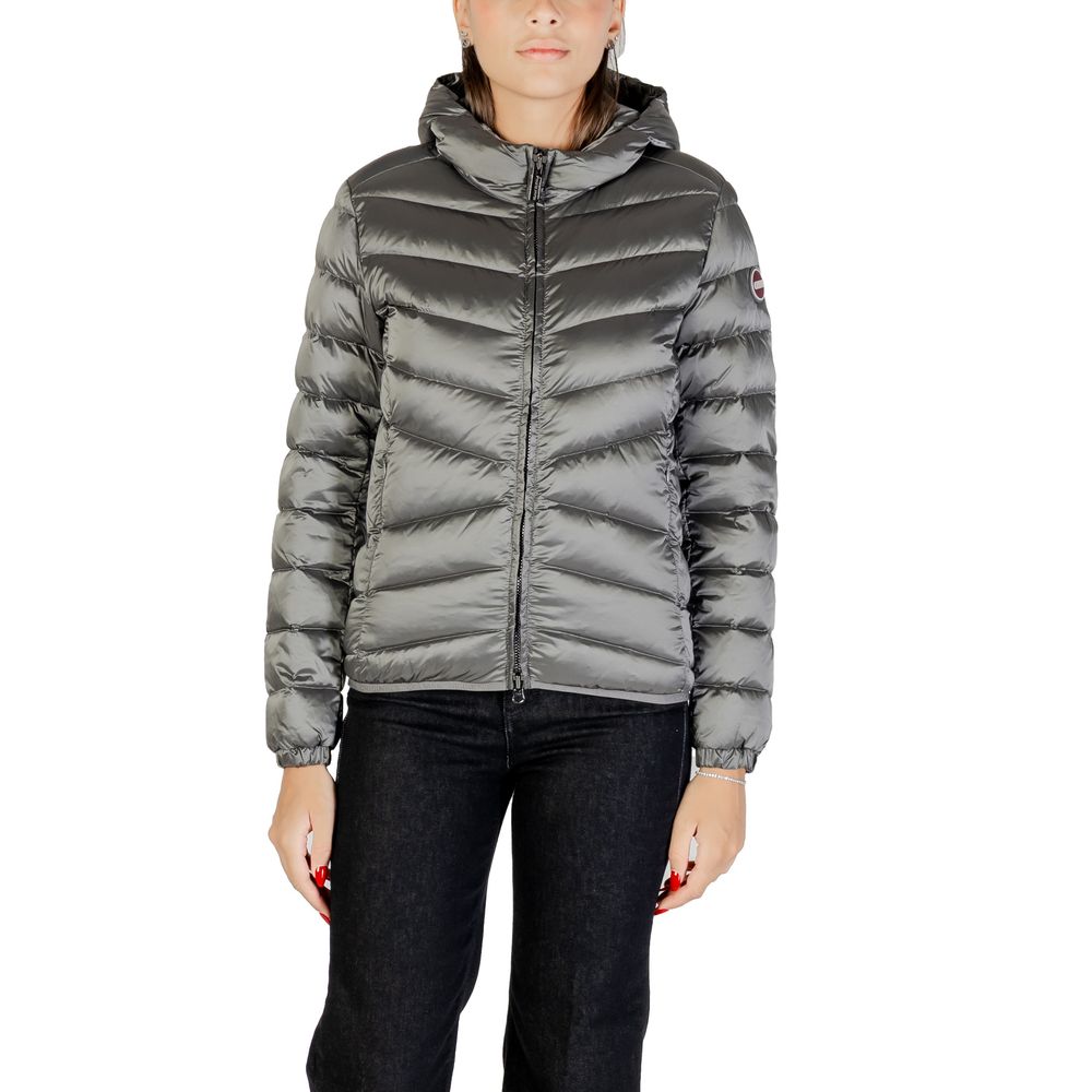 Hooded Overcoat by Colmar Originals for women in polyamide gray features an voluminous silhouette, showcasing distinct thermal, lightweight, hooded & insulated and a voluminous hooded neckline for a truly voluminous aesthetic.