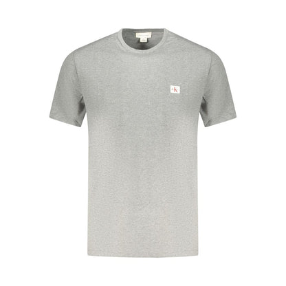 T-Shirt by Calvin Klein for men in cotton gray showcases a chic silhouette, artfully detailed with a chic and for a chic finish.