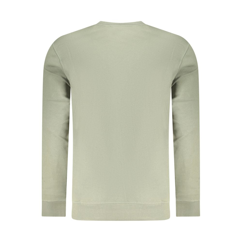 Sweatshirt by Hugo Boss for men in cotton green features an provocated silhouette, detailed with a provocated and a refined for a sophisticated aesthetic.