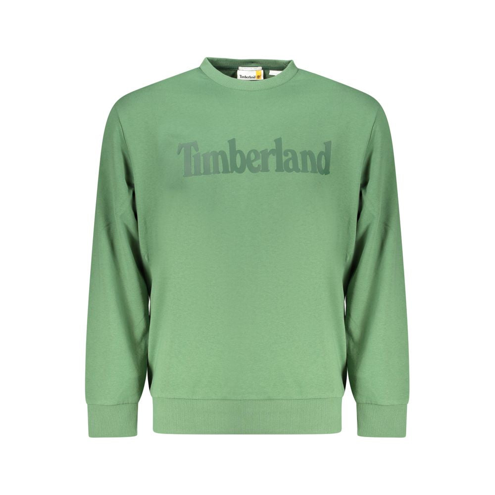Hooded Sweatshirt Hoodie by Timberland for men in cotton polyester green features a authentic silhouette, showcasing a sophisticated hooded neckline and authentic detail for a refined finish.