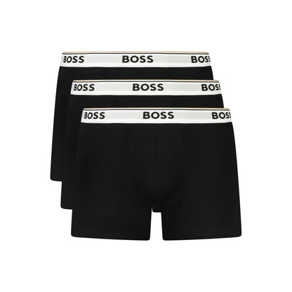 Underwear Boxer Shorts by Hugo Boss for men in stretch cotton black features an ethereal silhouette, showcasing the premium craftsmanship and ethereal style of the signature Men's Stretch Cotton Underwear Boxer Shorts collection.
