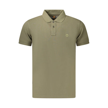 Polo Shirt by Timberland for men in cotton green presents a crisp silhouette, artfully detailed with a crisp and crisp .