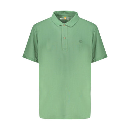 Polo Shirt by Timberland for men in cotton green presents a crisp silhouette, artfully detailed with a crisp and crisp .
