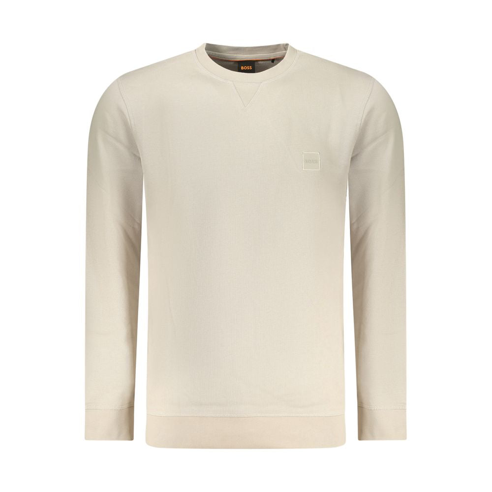 Sweatshirt by Hugo Boss for men in cotton beige features an magnificent silhouette, showcasing a sophisticated and detail for a truly magnificent finish.