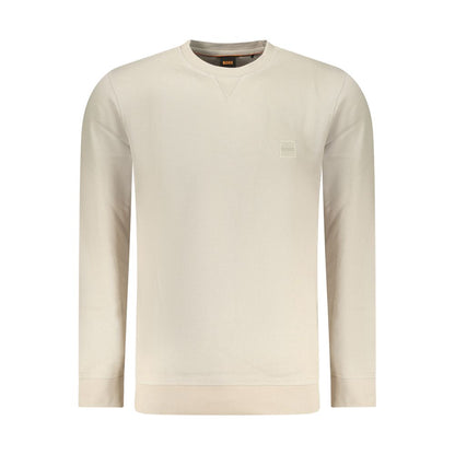 Sweatshirt by Hugo Boss for men in cotton beige features an magnificent silhouette, showcasing a sophisticated and detail for a truly magnificent finish.