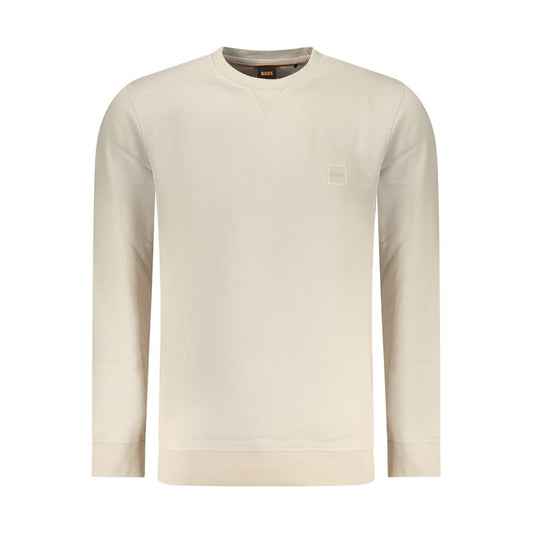 Sweatshirt by Hugo Boss for men in cotton beige features an magnificent silhouette, showcasing a sophisticated and detail for a truly magnificent finish.