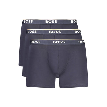 Underwear Boxer Shorts by Hugo Boss for men in stretch cotton blue features an understated silhouette, perfectly capturing the understated essence of the Men's Stretch Cotton Underwear Boxer Shorts design.