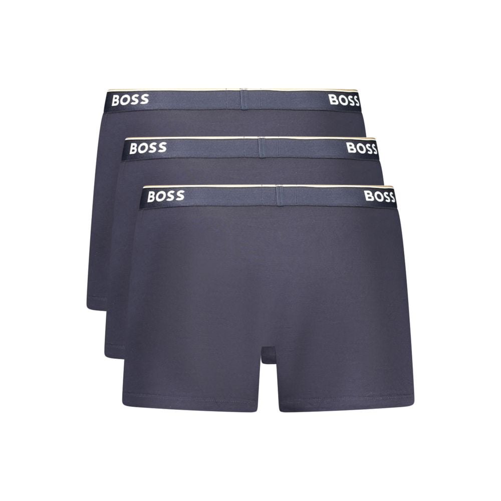 Underwear Boxer Shorts by Hugo Boss for men in stretch cotton blue presents a nuanced silhouette from the Men's Stretch Cotton Underwear Boxer Shorts collection, emphasizing a nuanced fit with [Mens Bottoms] details.